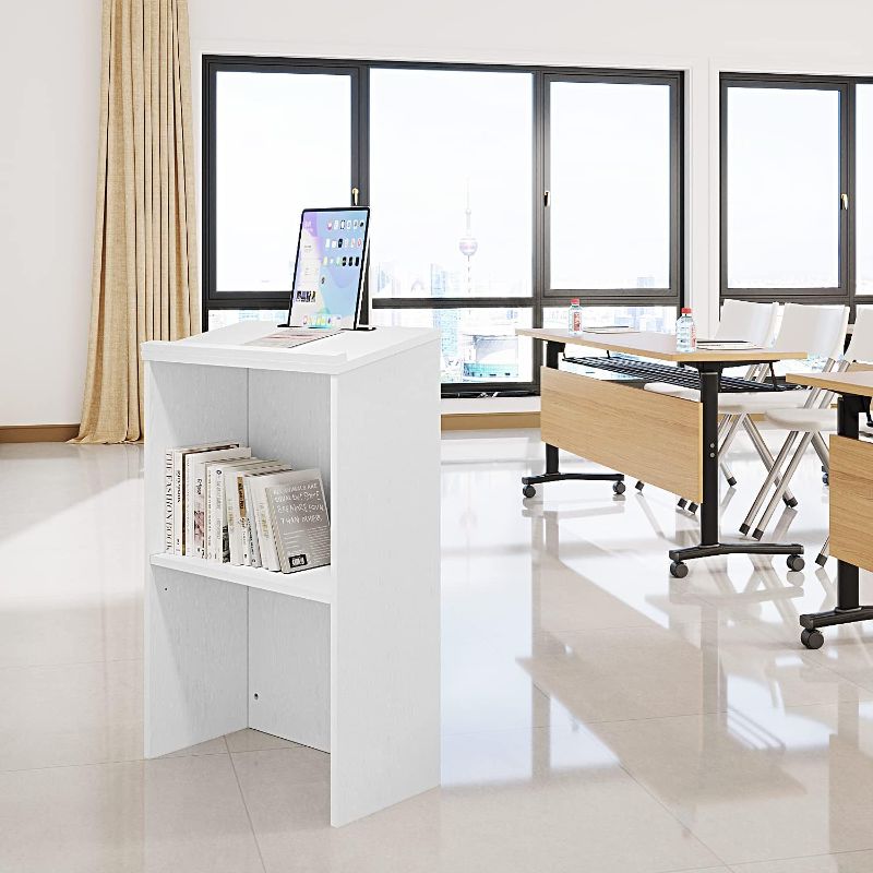 Rental | white wooden podium