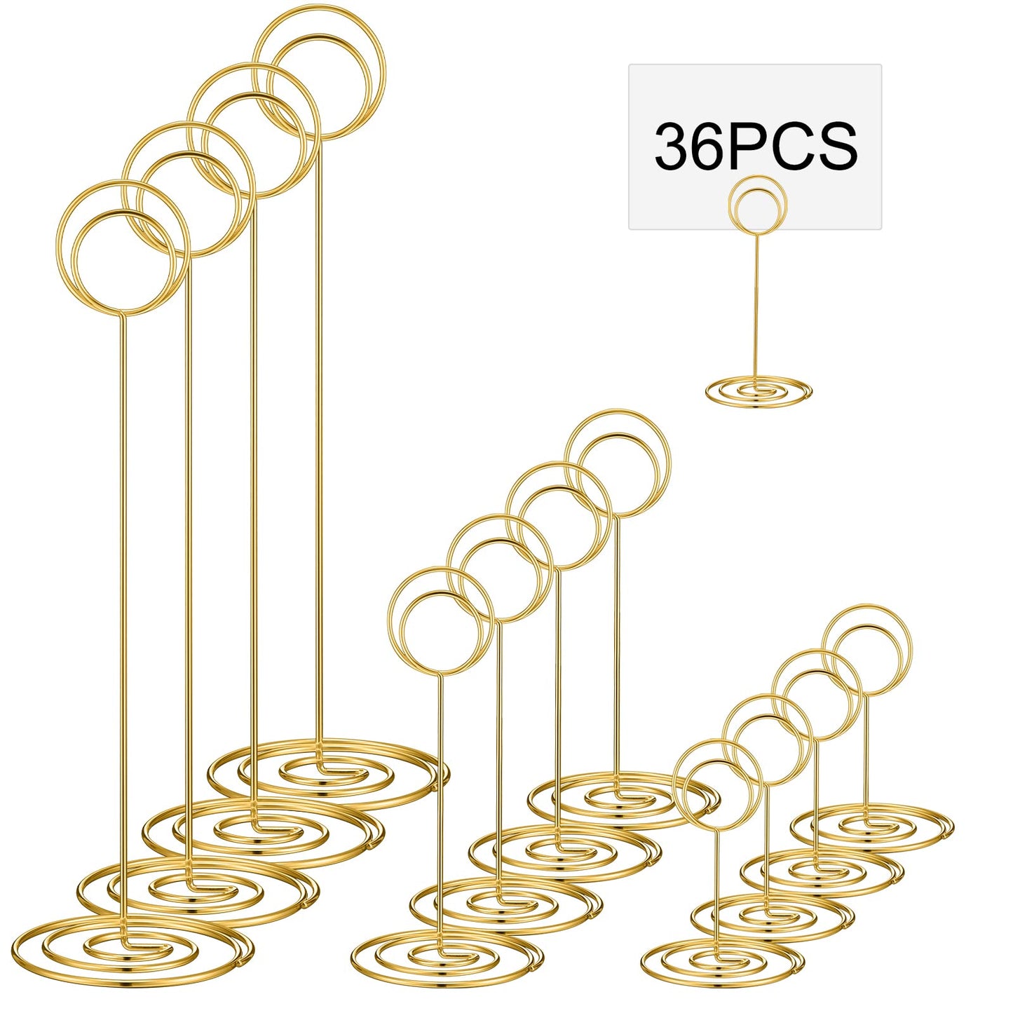 Rental | gold table number holder set