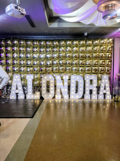 Rental | 4 ft white foam marquee letters and numbers