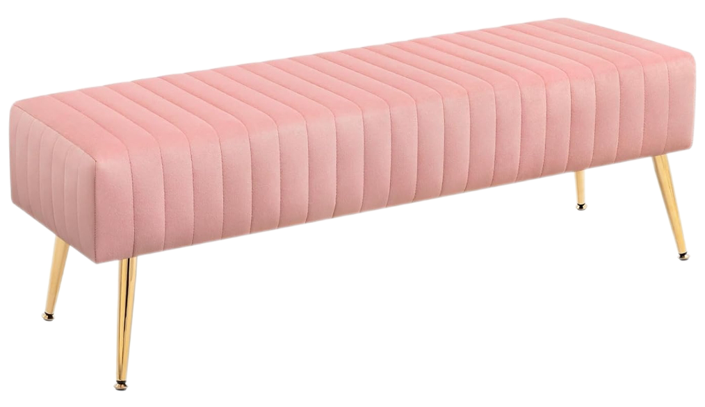 Rental | pink & gold bench