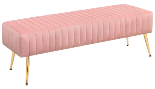 Rental | pink & gold bench