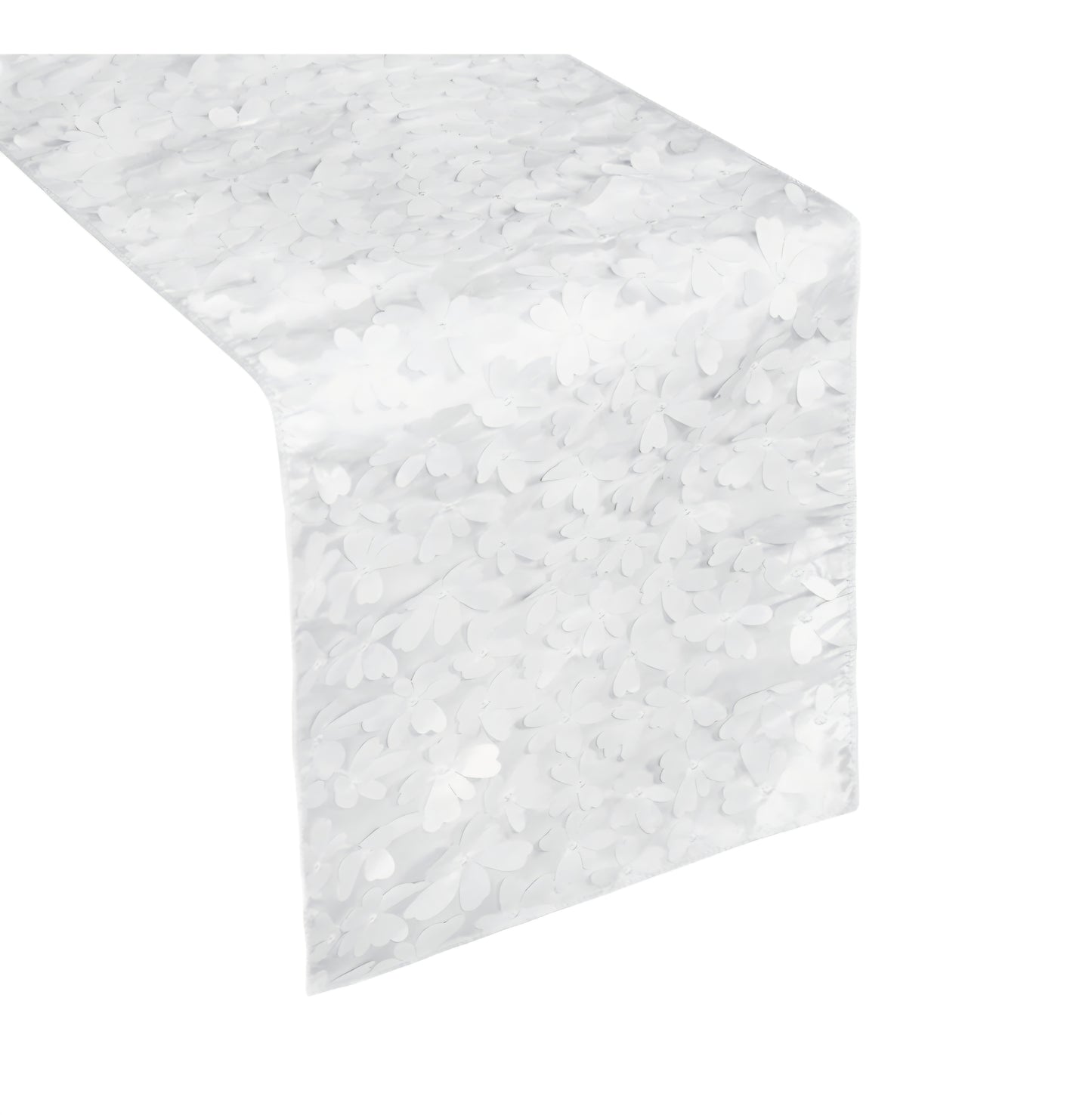 Rental | white flower petal table runner 13×106