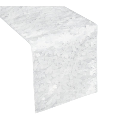 Rental | white flower petal table runner 13×106