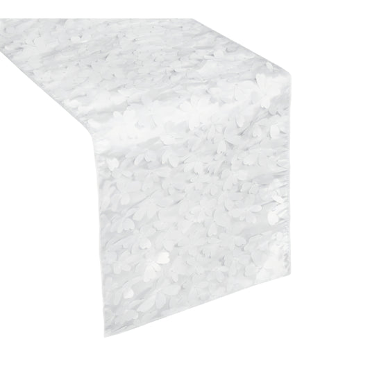 Rental | white flower petal table runner 13×106