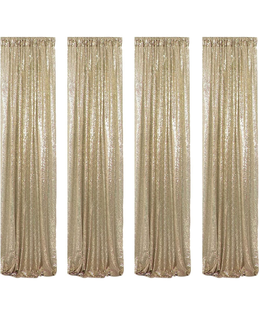 Rental | 4 panels gold sequin backdrop curtains