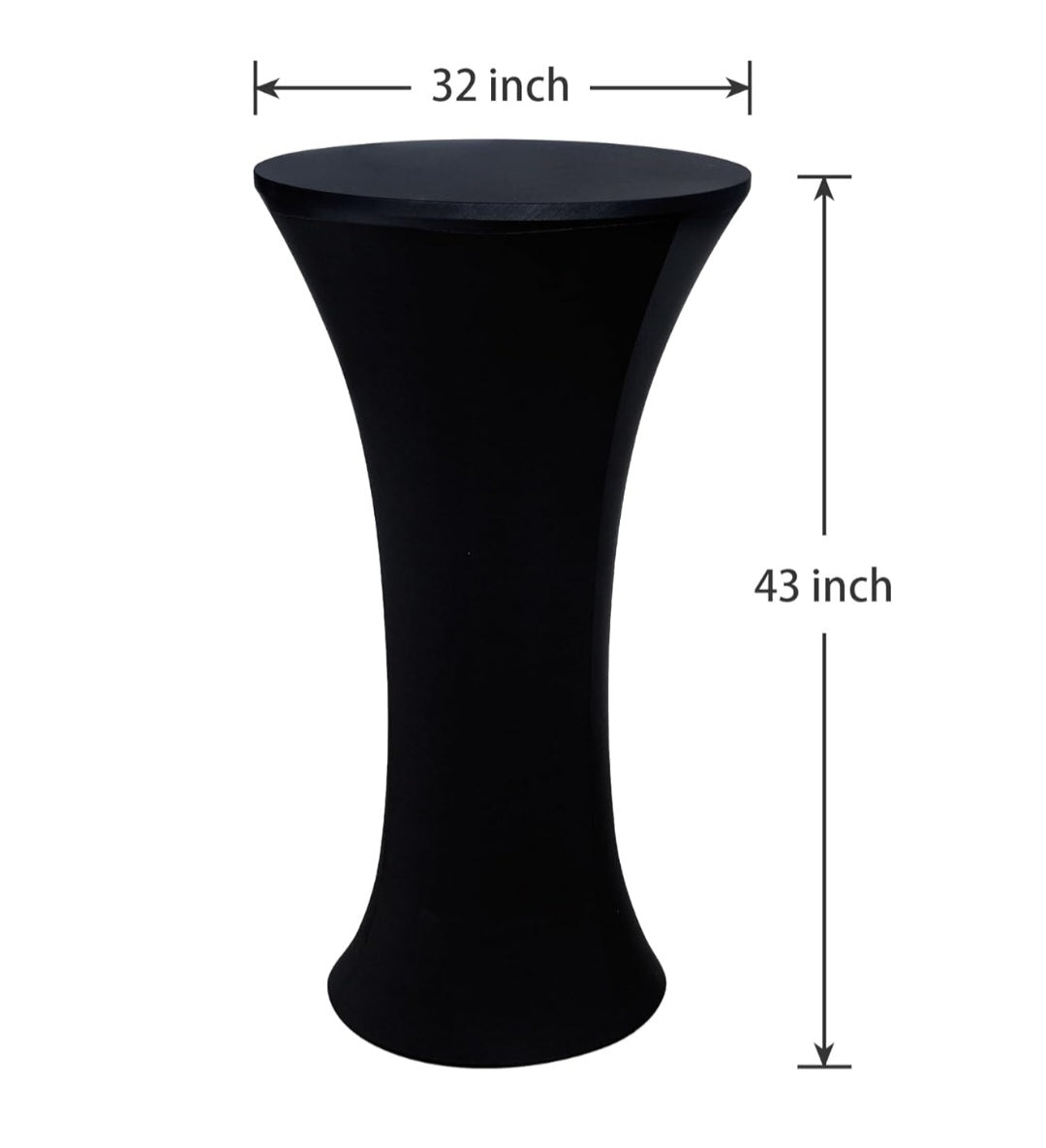 Rental | black stretch cocktail table cover
