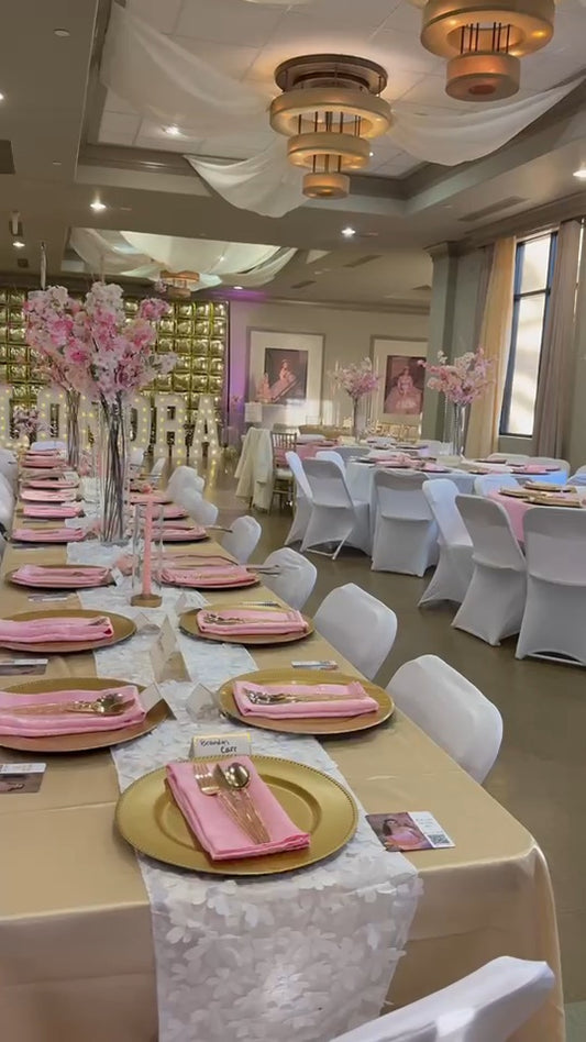 Enter to win a Pink & Gold Cherry Blossom Themed Party for 150 people