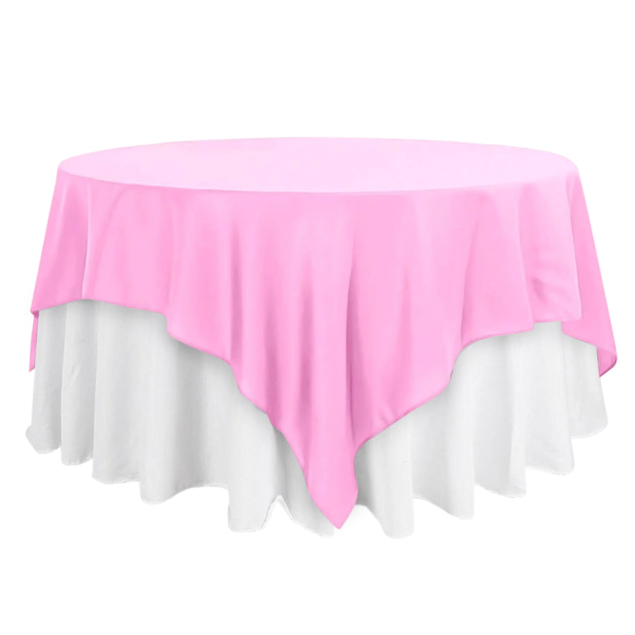 Rental | pink square overlay/table cloth 90x90