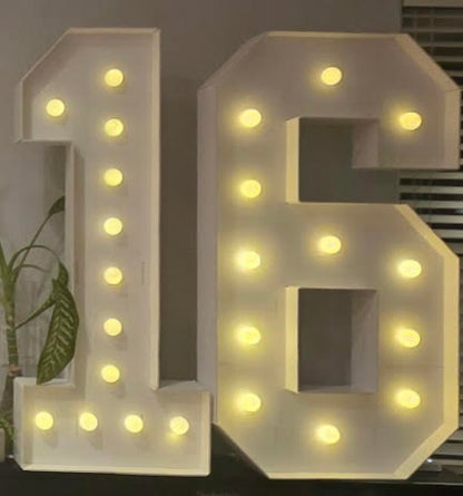 Rental | 4 ft white foam marquee letters and numbers