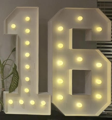 Rental | 4 ft white foam marquee letters and numbers